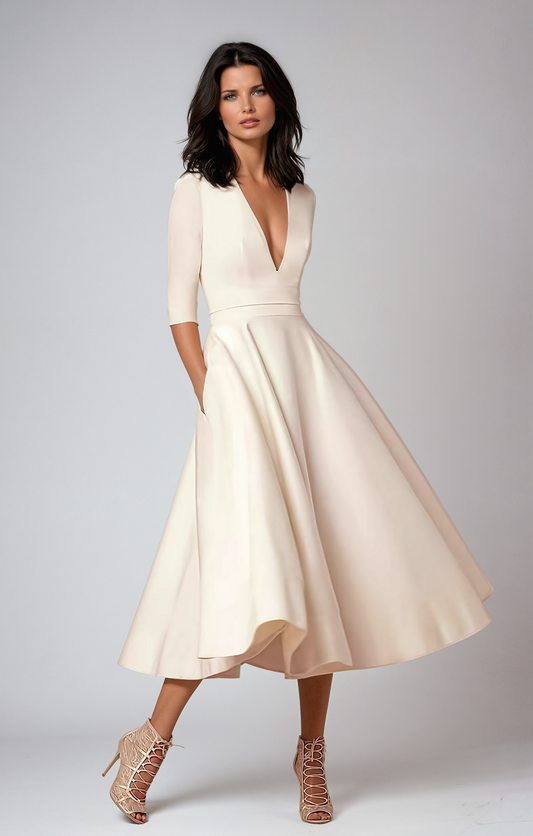 Vestito Midi Svasato Elara