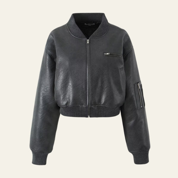 Bomber corto in ecopelle Bologna
