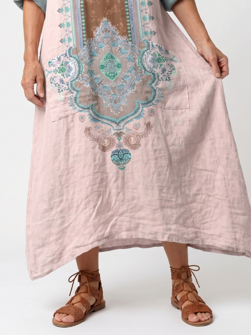 Abito Midi Relaxed con Pannelli Design e Tasche