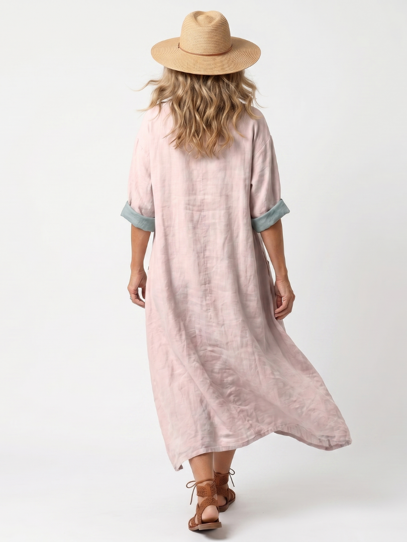 Abito Midi Relaxed con Pannelli Design e Tasche