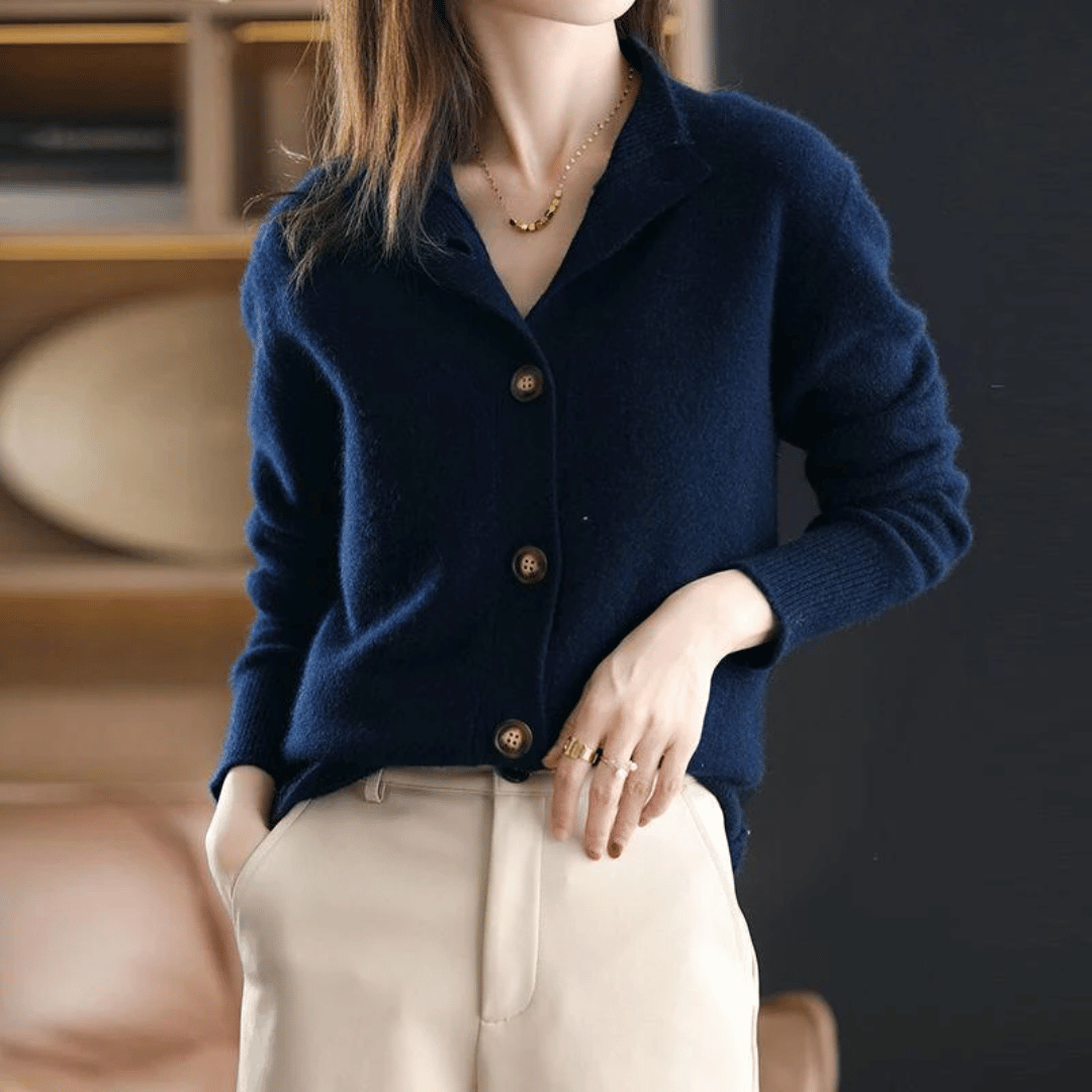 Cardigan Grace in Cashmere Celeste