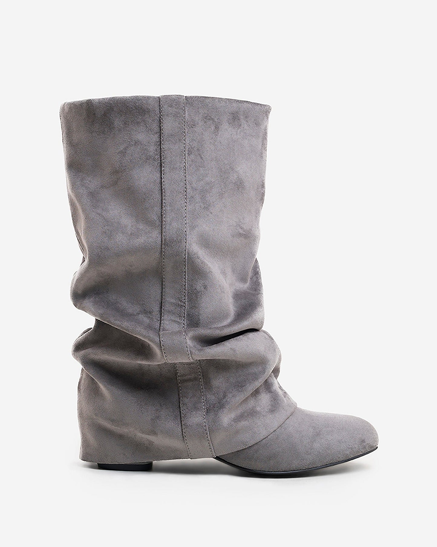 Stivali Emilia Slouchy in Camoscio – Grigio