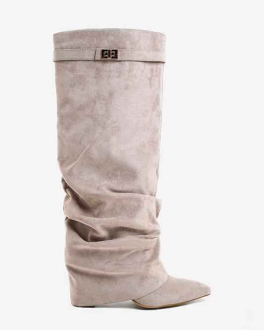 Stivali al Ginocchio Lavista Slouchy in Camoscio – Talpa