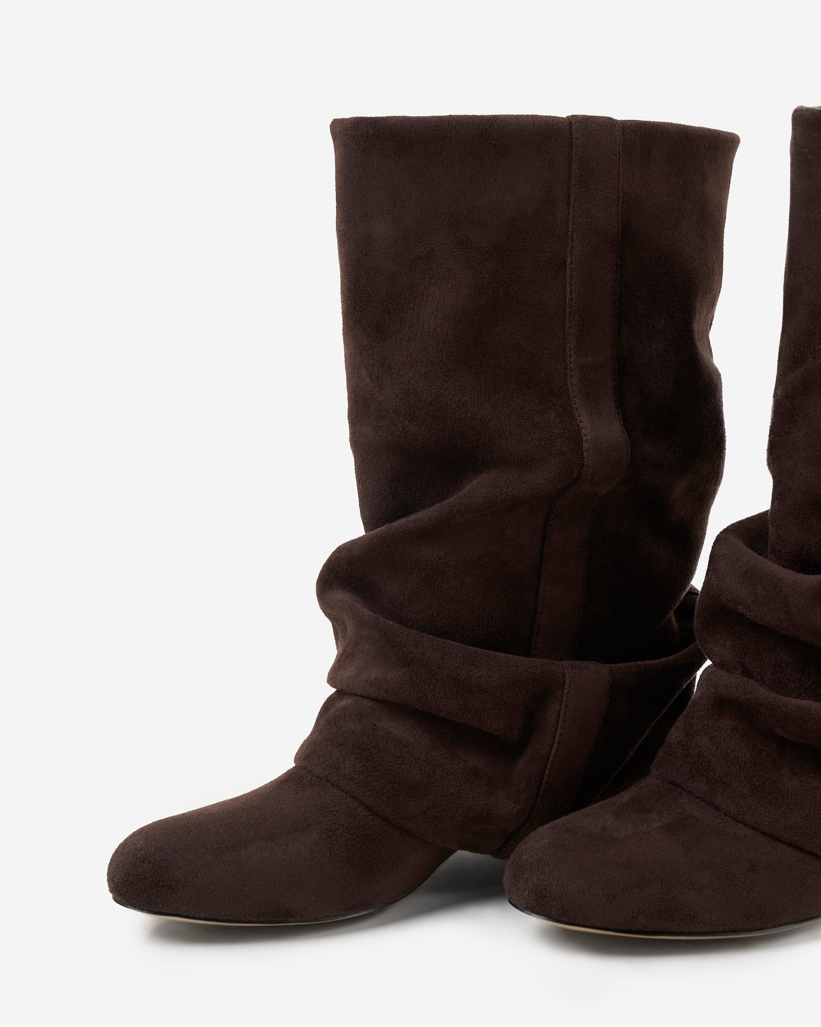 Stivali Emilia Slouchy in Camoscio – Cioccolato Scuro