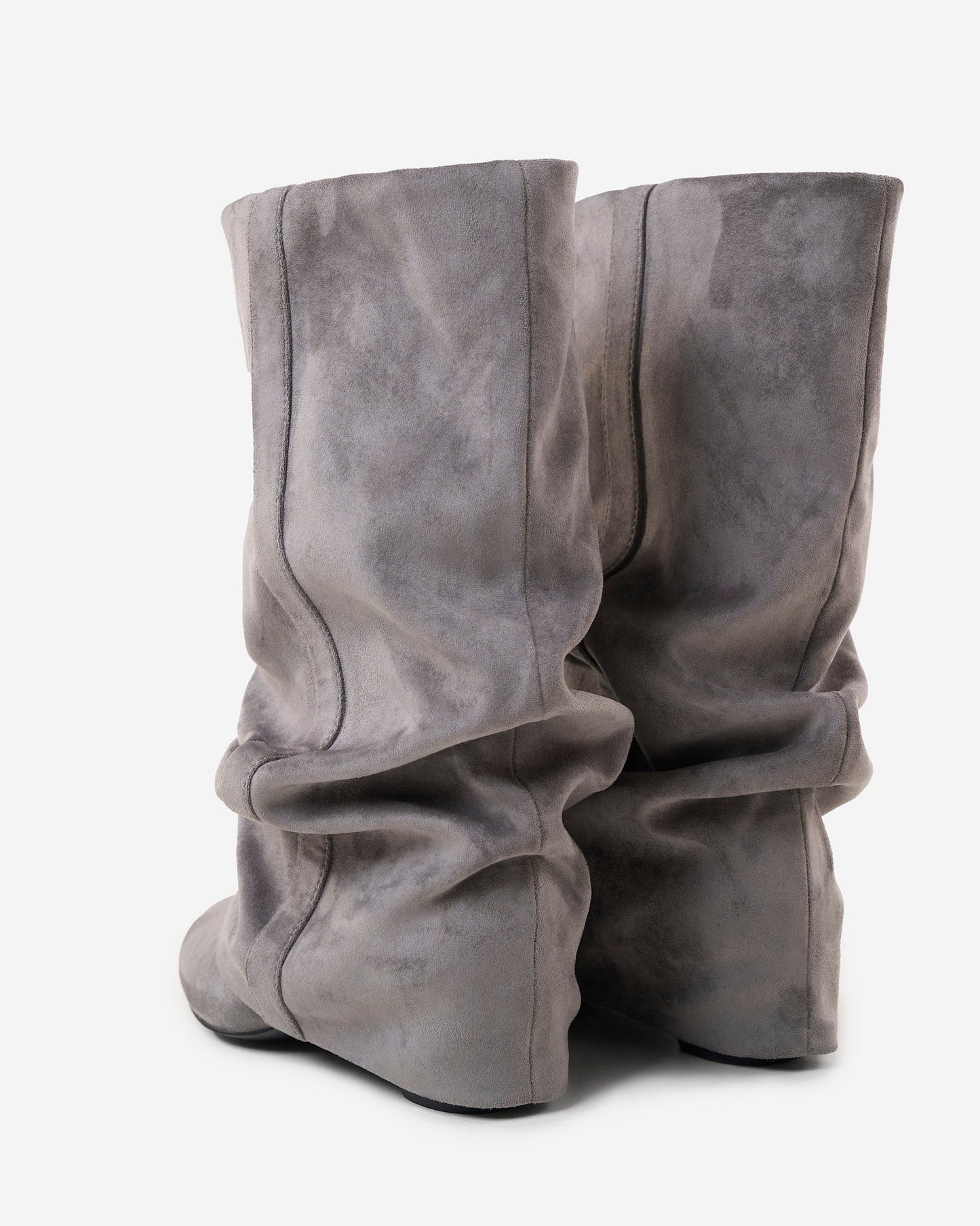 Stivali Emilia Slouchy in Camoscio – Grigio