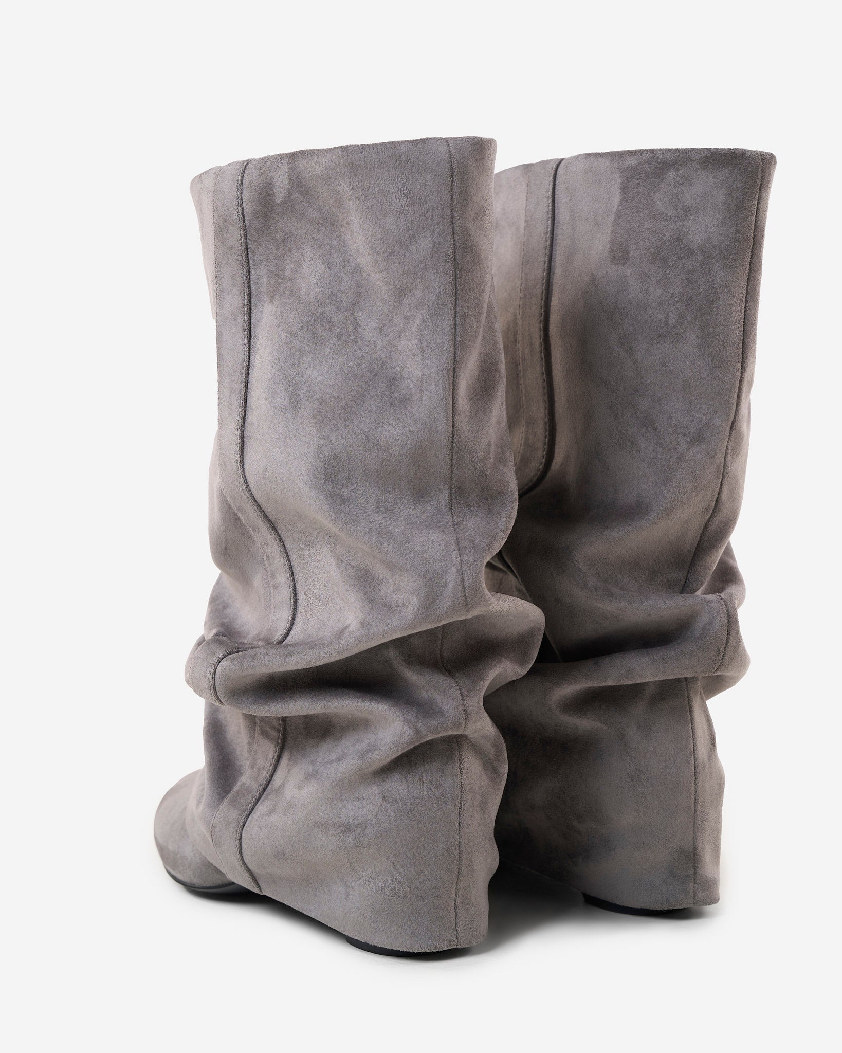 Stivali Emilia Slouchy in Camoscio – Grigio