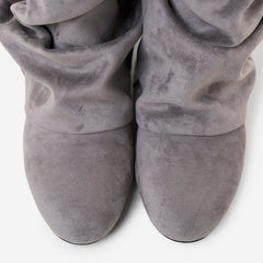 Stivali Emilia Slouchy in Camoscio – Grigio