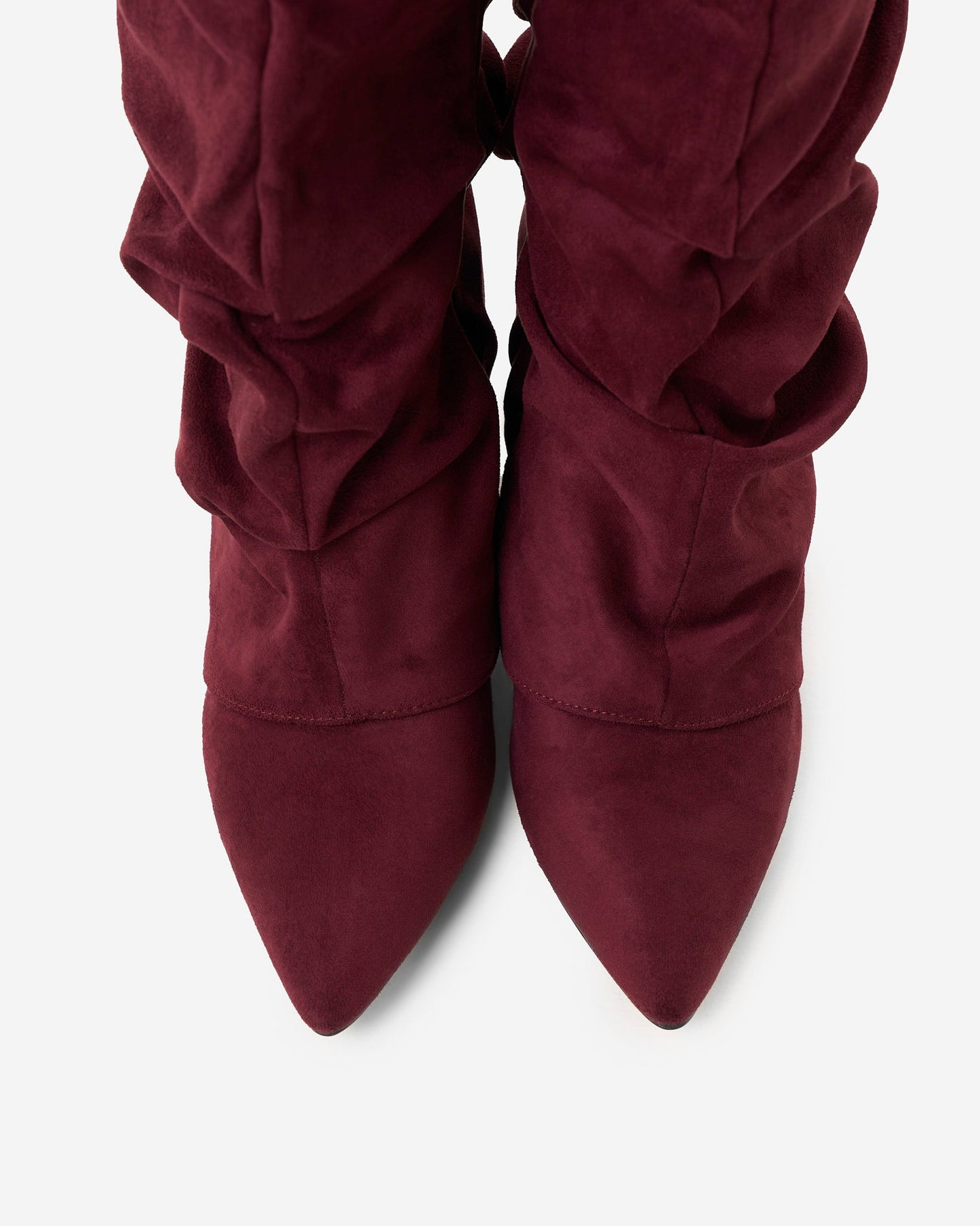 Stivali al Ginocchio Lavista Slouchy in Camoscio – Bordeaux