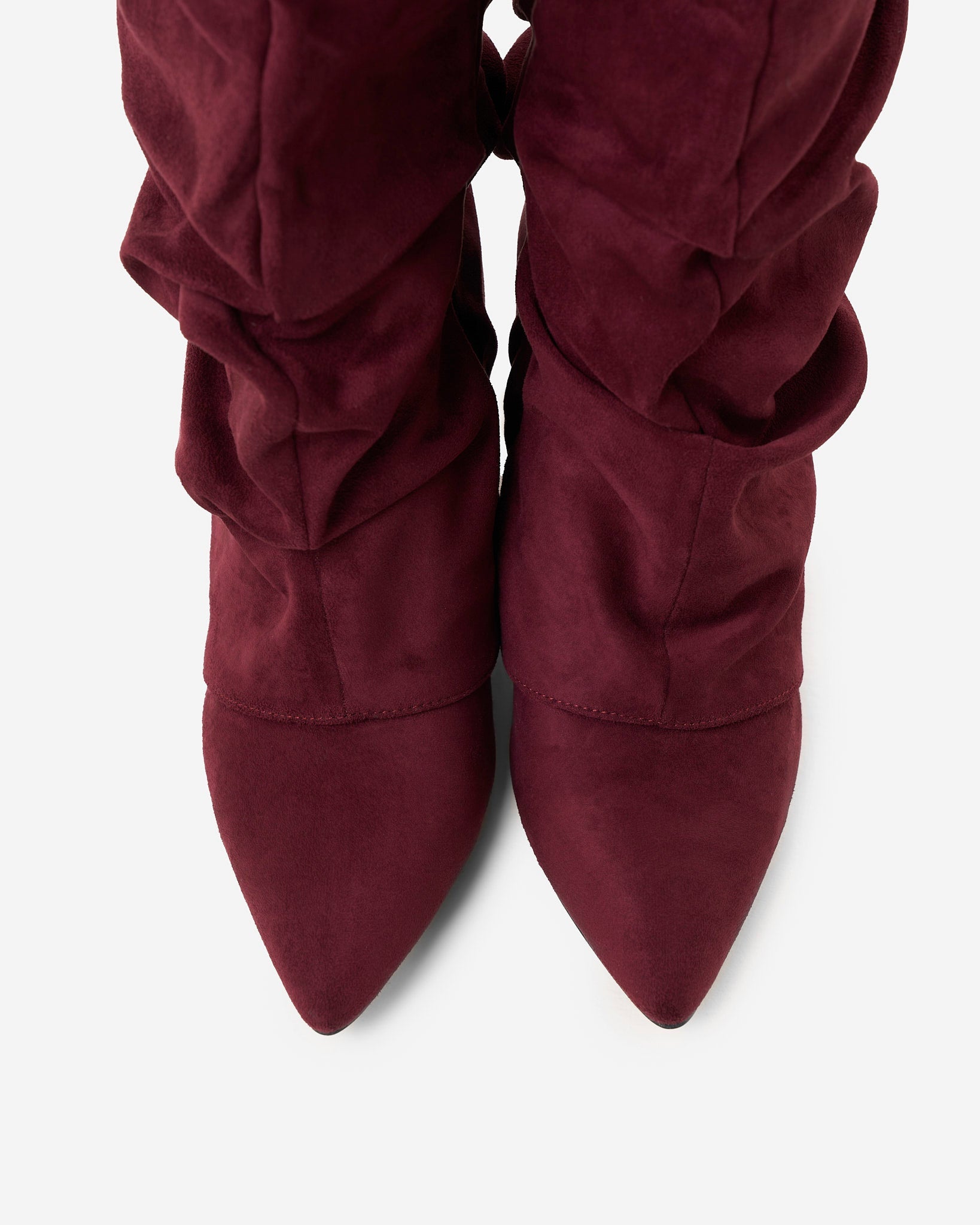 Stivali al Ginocchio Lavista Slouchy in Camoscio – Bordeaux