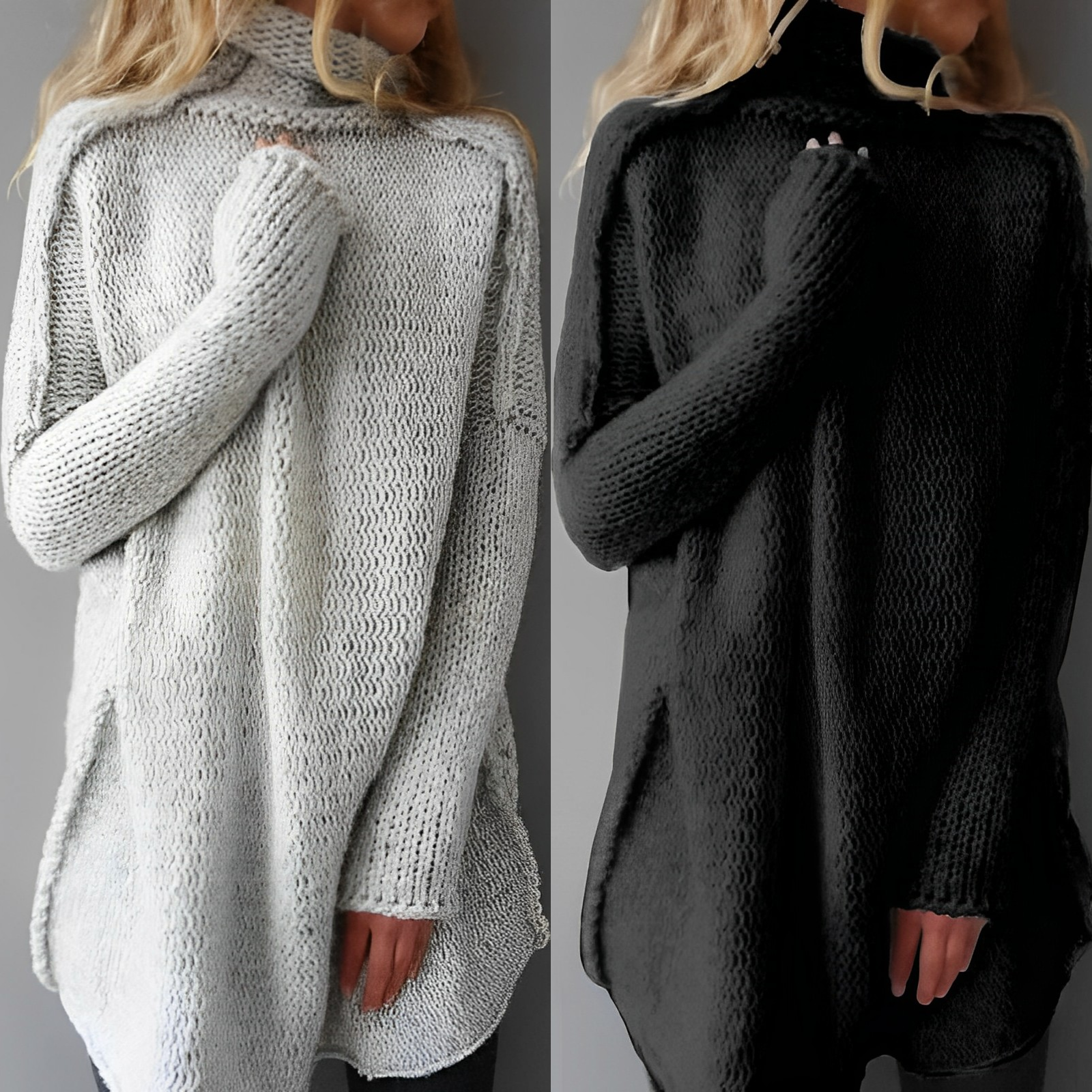 Maglione Amora a collo alto in maglia