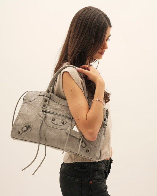 Borsa It Girl Grande – Grigio Chiaro