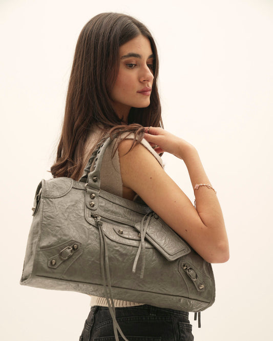 Borsa It Girl Grande – Grigio Scuro