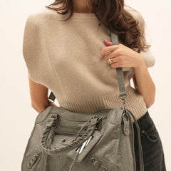 Borsa It Girl Grande – Grigio Scuro