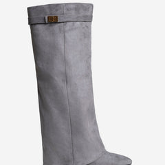 Stivali al Ginocchio Lavista in Camoscio – Grigio