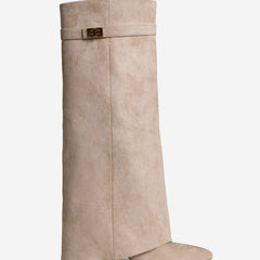 Stivali al Ginocchio Lavista in Camoscio – Beige