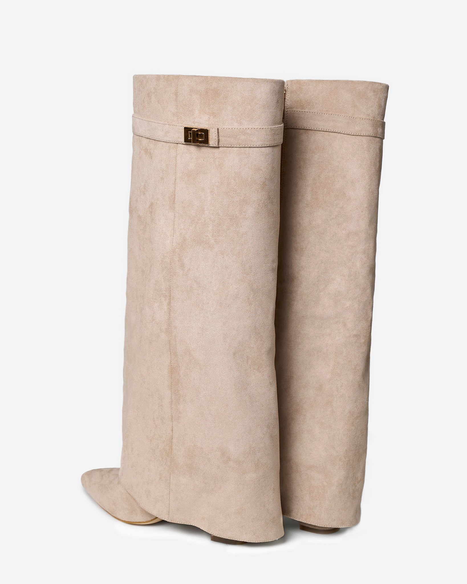 Stivali al Ginocchio Lavista in Camoscio – Beige