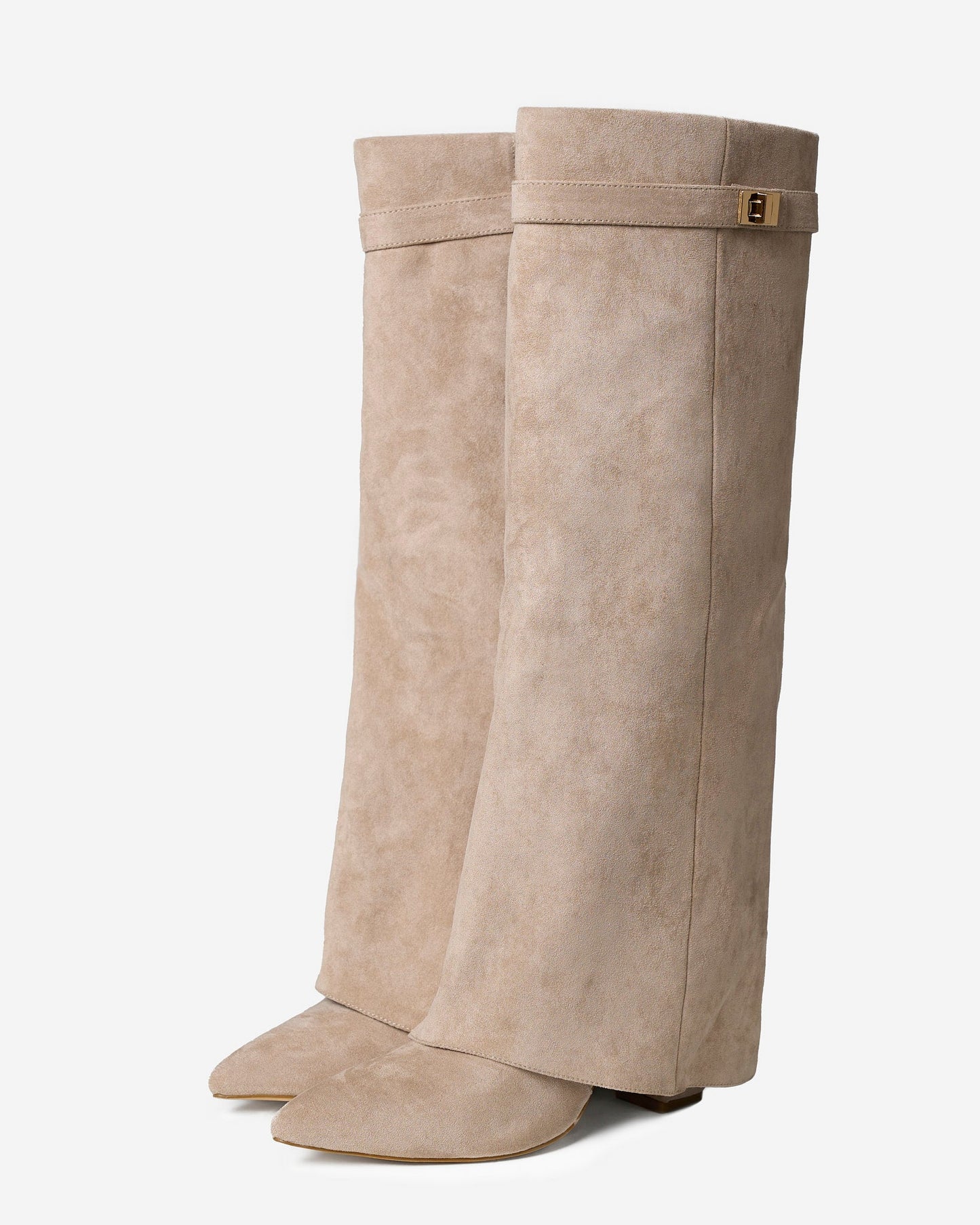 Stivali al Ginocchio Lavista in Camoscio – Beige