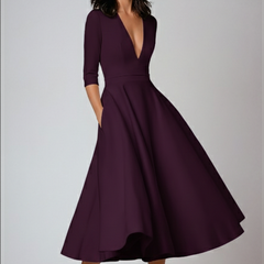 Vestito Midi Svasato Elara