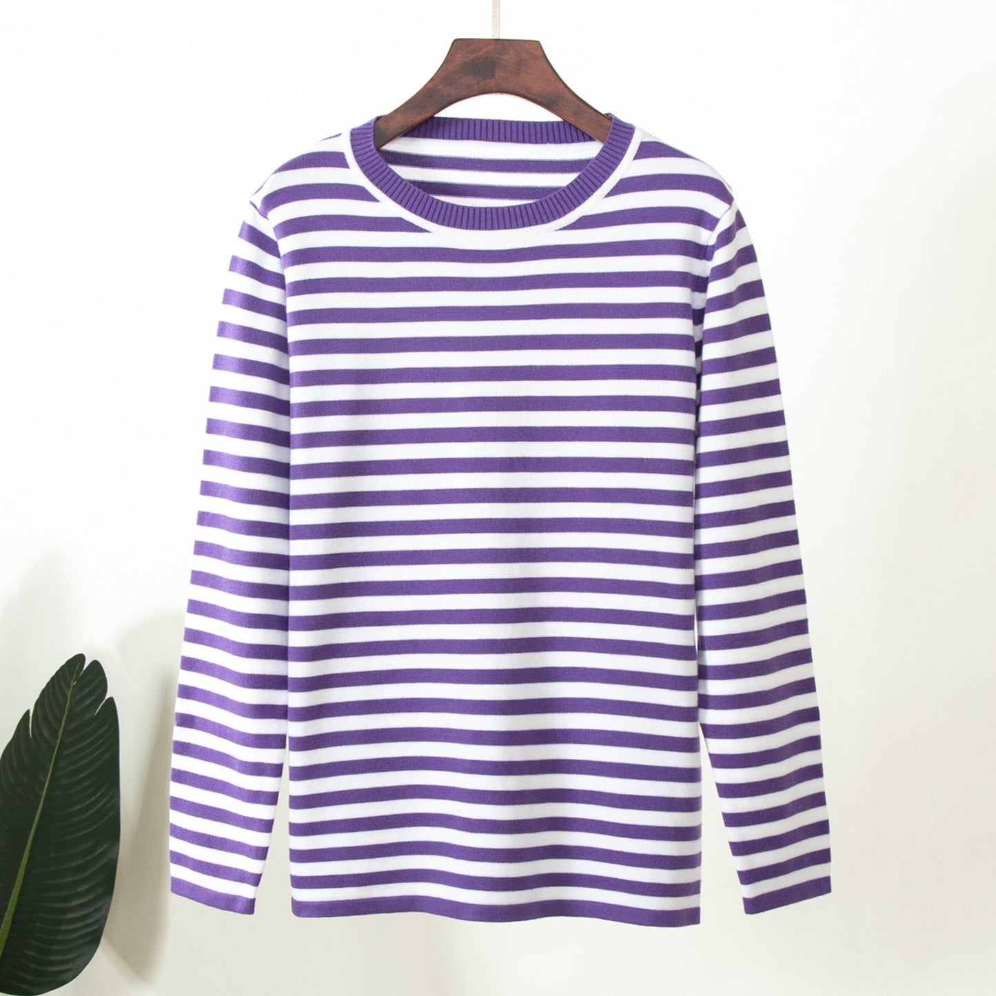 Maglia a maniche lunghe a righe in cotone Emilia