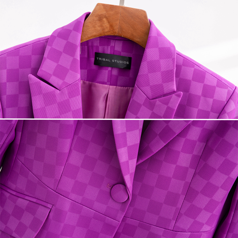 Blazer scozzese elegante Eva