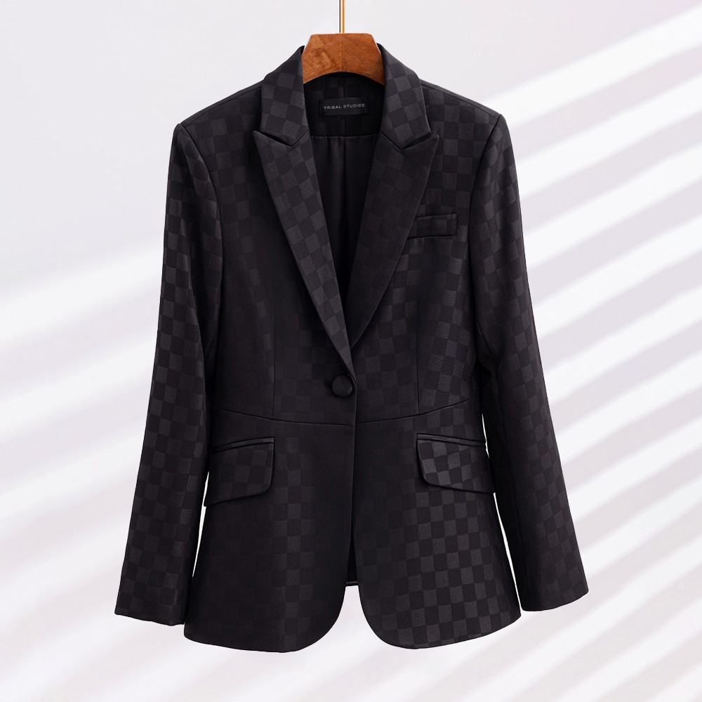 Blazer scozzese elegante Eva