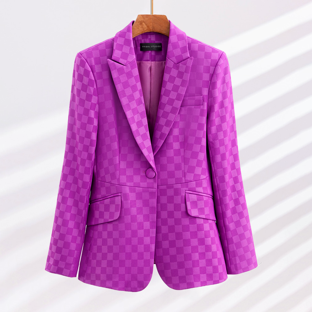 Blazer scozzese elegante Eva