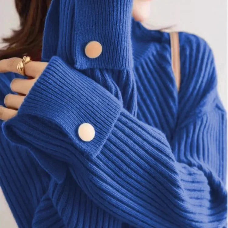 Maglione Sofia a Costine con Bottoni