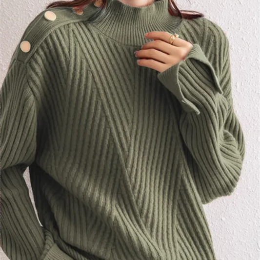 Maglione Sofia a Costine con Bottoni