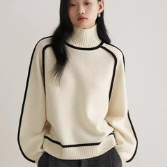 Maglione a Collo Alto a Contrasto Torino