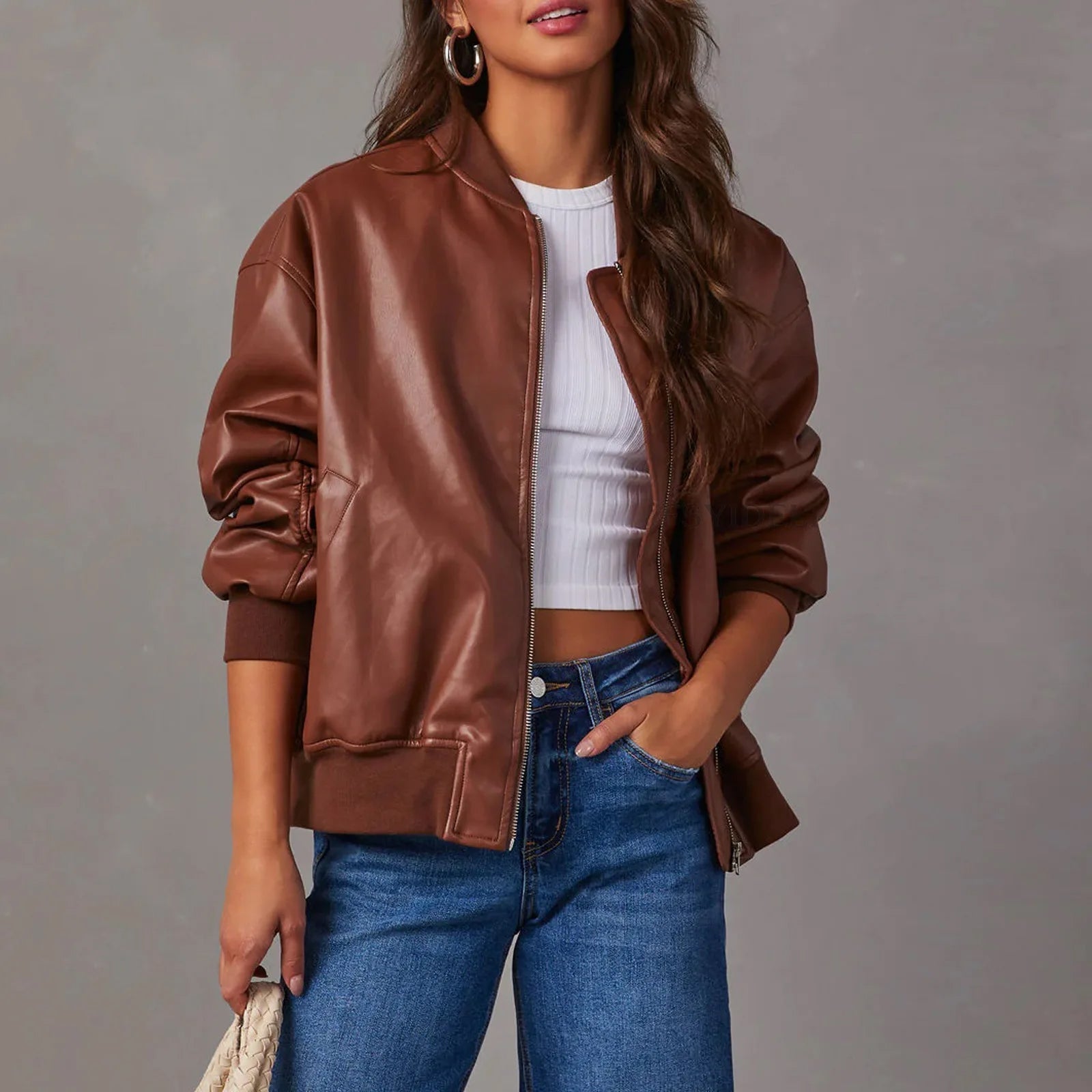 Giubbotto Oversize Bari in Ecopelle