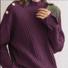 Maglione Sofia a Costine con Bottoni