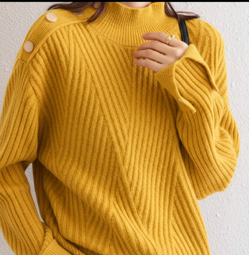 Maglione Sofia a Costine con Bottoni