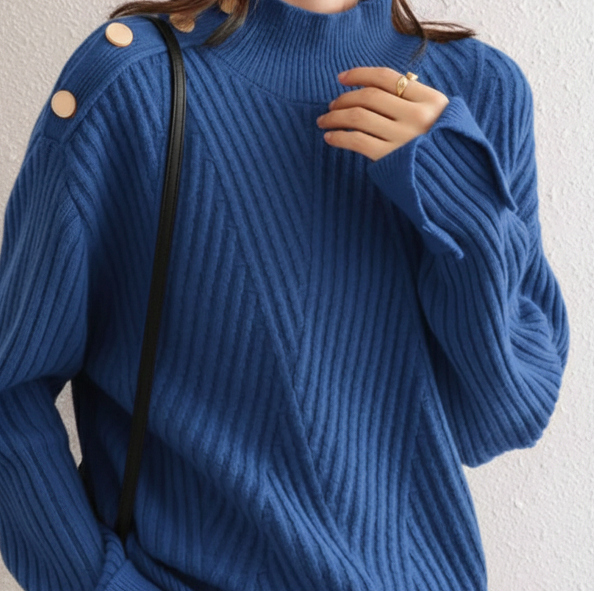Maglione Sofia a Costine con Bottoni