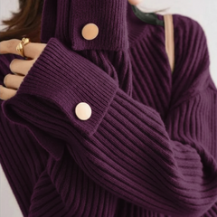 Maglione Sofia a Costine con Bottoni