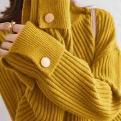 Maglione Sofia a Costine con Bottoni