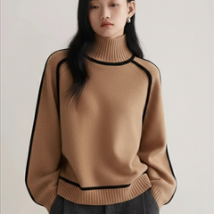 Maglione a Collo Alto a Contrasto Torino
