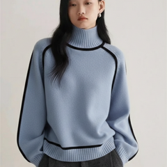 Maglione a Collo Alto a Contrasto Torino