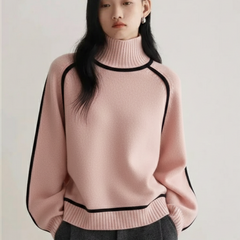 Maglione a Collo Alto a Contrasto Torino