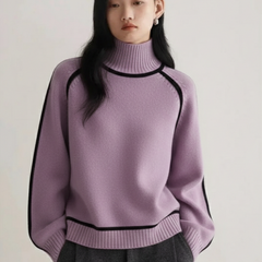 Maglione a Collo Alto a Contrasto Torino