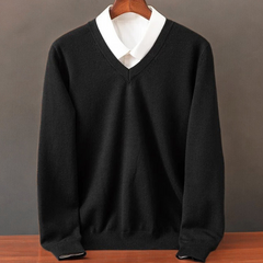 Maglione scollo a V in Cashmere Olympia