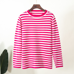 Maglia a maniche lunghe a righe in cotone Emilia