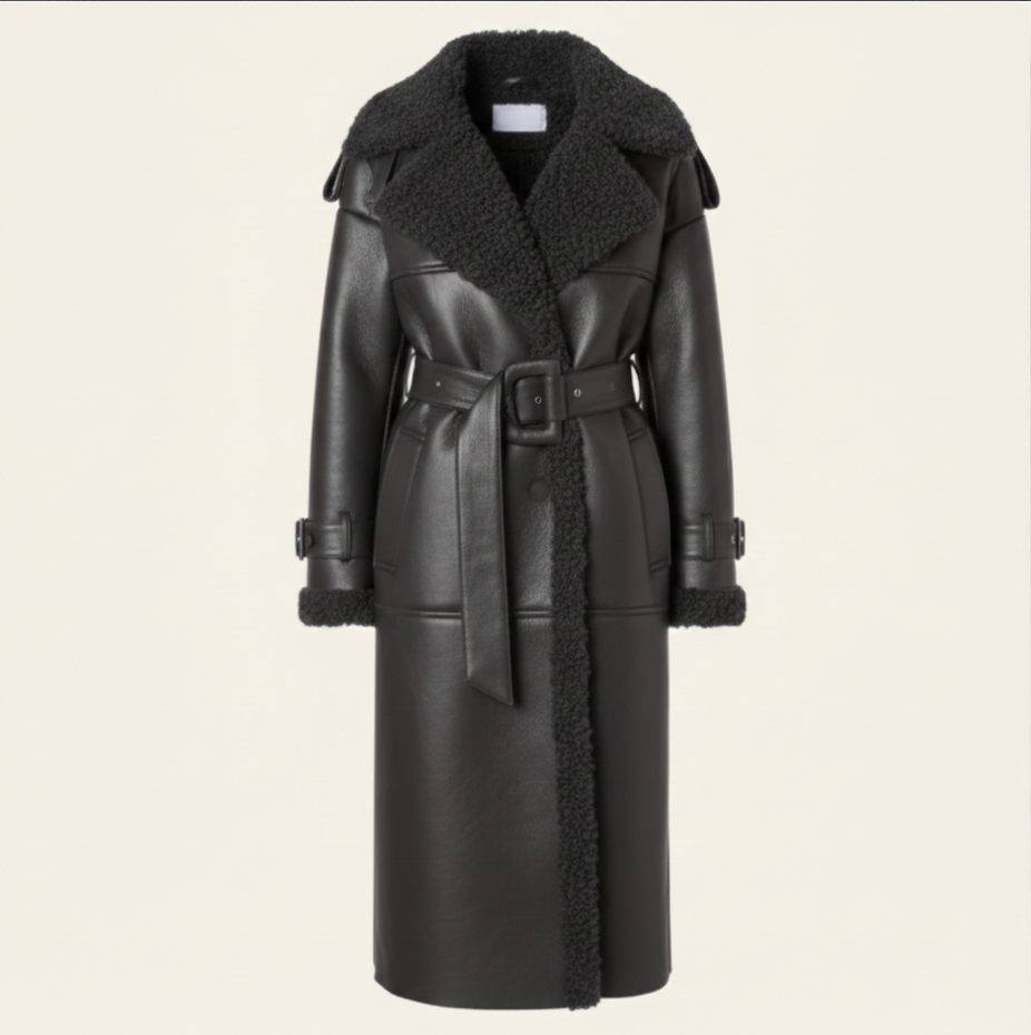 Cappotto Lungo Zermatt in Montone Shearling