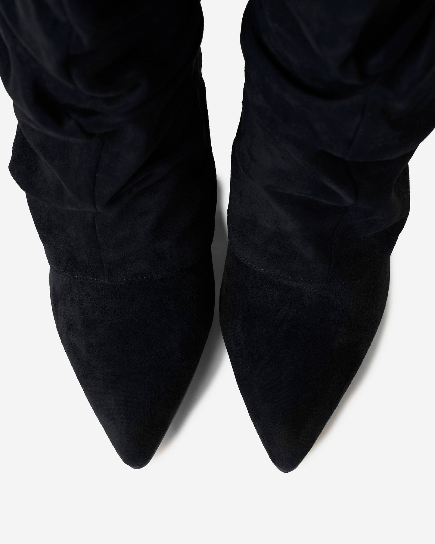 Stivali al Ginocchio Lavista Slouchy in Camoscio – Nero