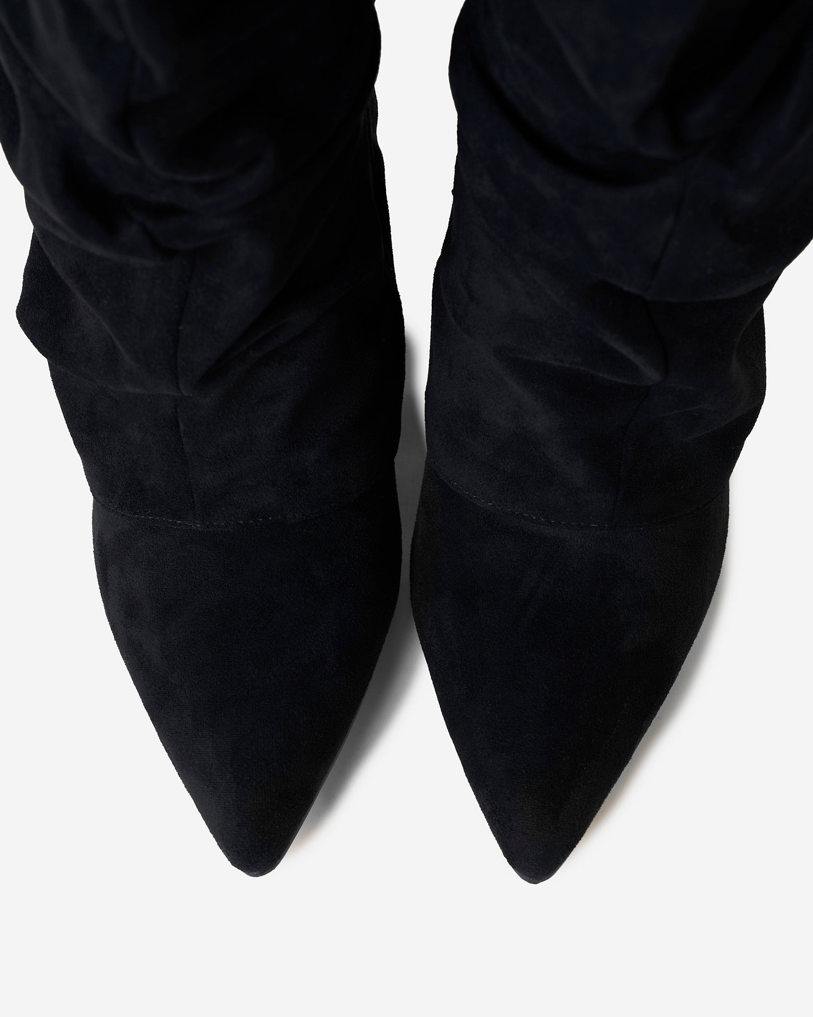 Stivali al Ginocchio Lavista Slouchy in Camoscio – Nero