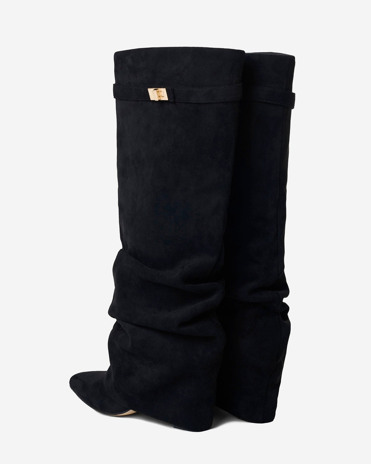 Stivali al Ginocchio Lavista Slouchy in Camoscio – Nero