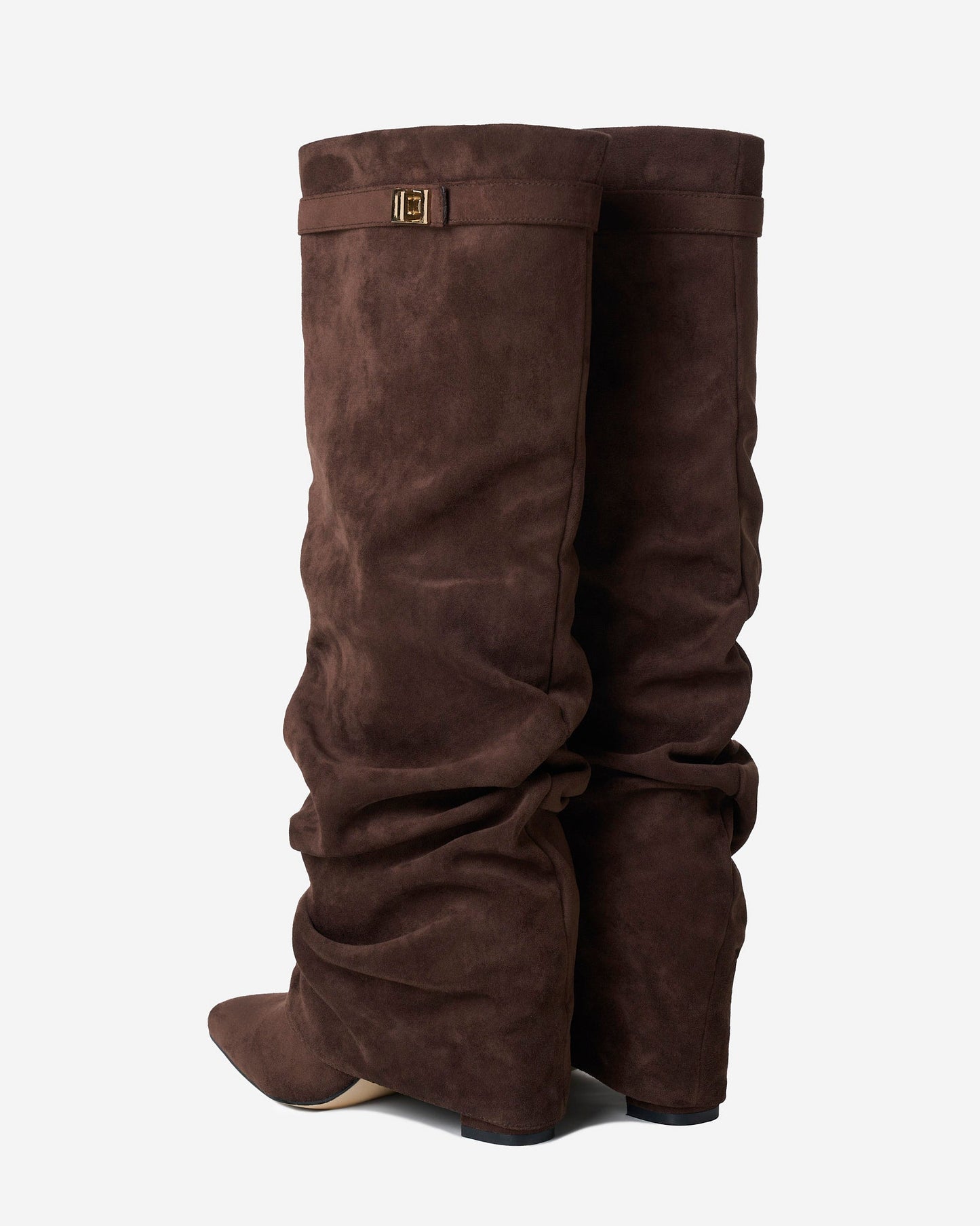 Stivali al Ginocchio Lavista Slouchy in Camoscio – Marrone Scuro