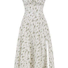 Abito midi a corsetto floreale Cannes