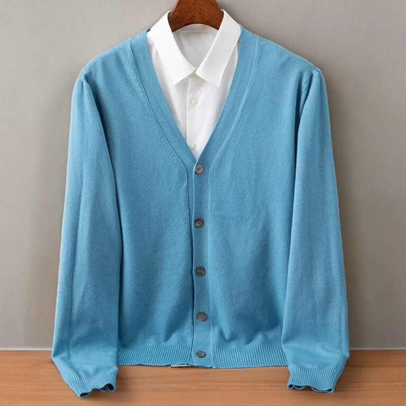 Cardigan in Cashmere Santorini